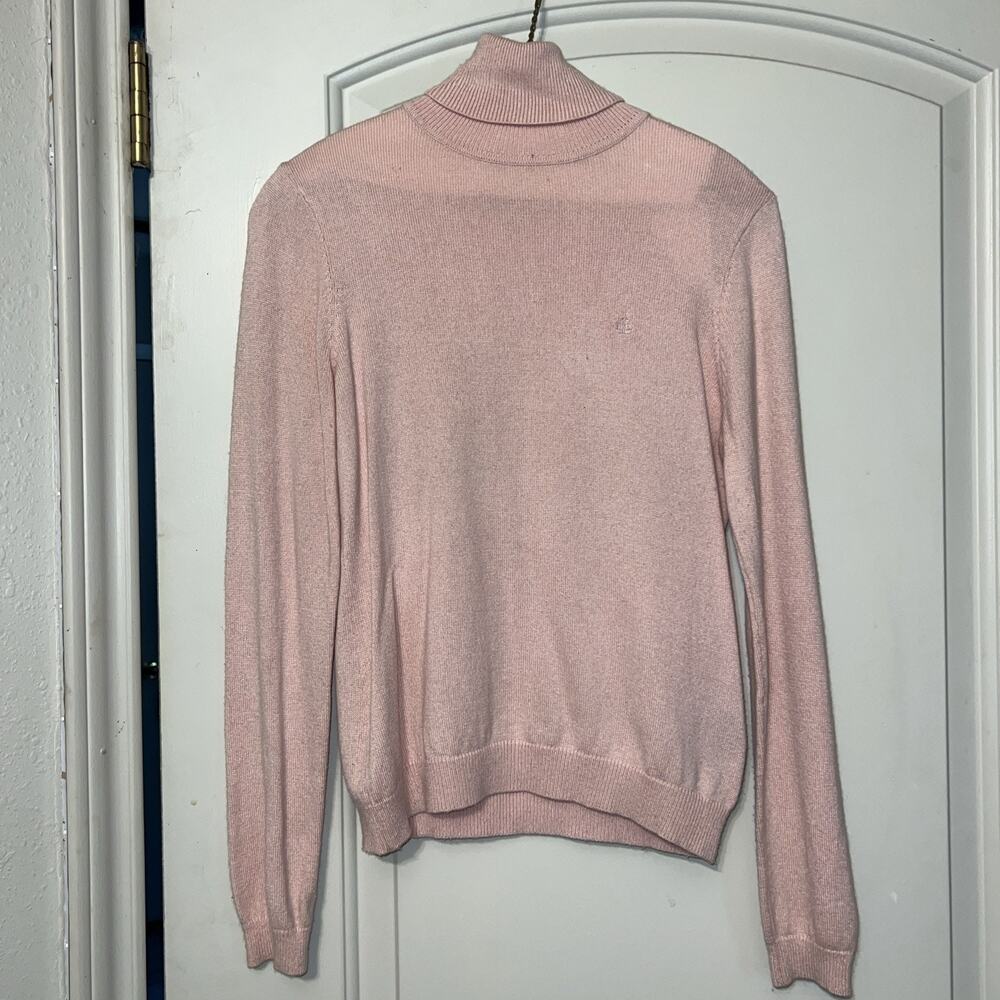 Lauren Ralph Lauren Petite Vintage Cashmere Turtleneck Sweater Pink Size S